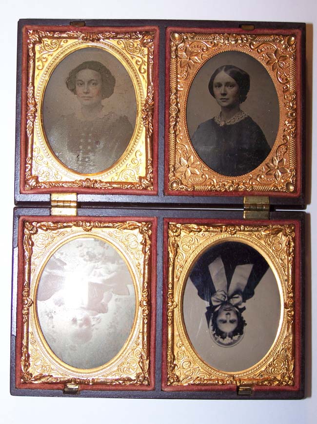 A Rare Four Photo Gutta Percha Case circa 1860